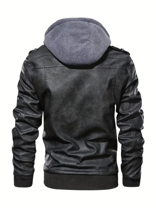 Chaqueta biker para hombre | Con capucha
