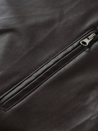 Chaqueta biker para hombre con cremallera | Cuello alto