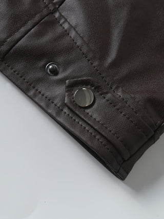 Chaqueta biker para hombre con cremallera | Cuello alto