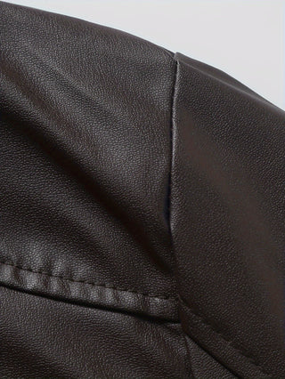 Chaqueta biker para hombre con cremallera | Cuello alto