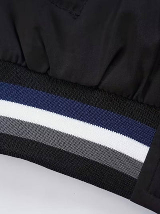 Herren Bomberjacke Rippkragen | Durchgehender Reißverschluss