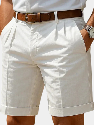 Herren Bundfaltenshorts | Knielang