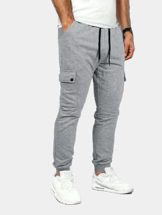 Herren Cargo Jogginghose Tunnelzug – Hellgrau