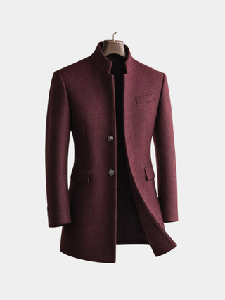 Manteau d’hiver élégant homme | Avec col montant