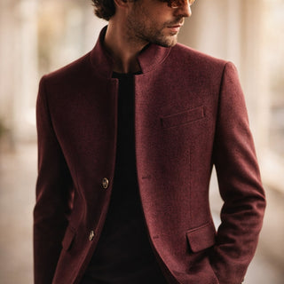 Manteau d’hiver élégant homme | Avec col montant