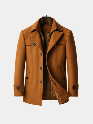 Manteau d’hiver élégant pour homme | Col à revers