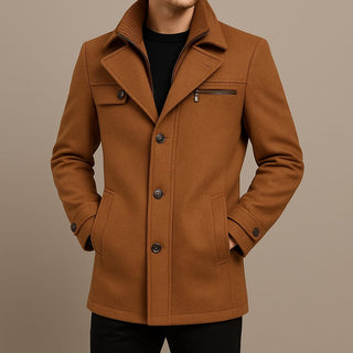 Manteau d’hiver élégant pour homme | Col à revers