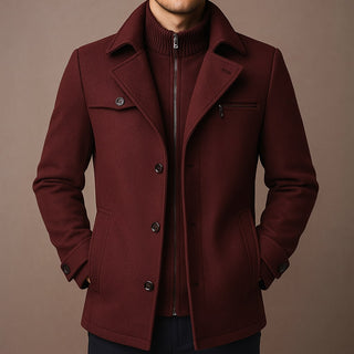 Manteau d’hiver élégant pour homme | Col à revers