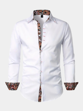 Herren Elegantes Langarm Hemd | Paisley