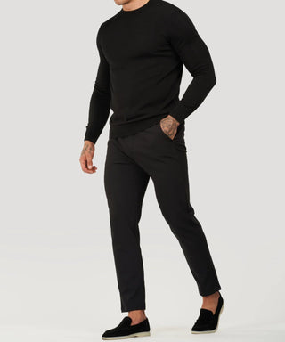Herren Feinstrick Strickpullover | Rundhalsausschnitt