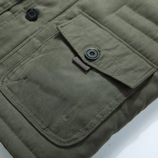 Chaqueta de invierno acolchada para hombre | Capucha desmontable