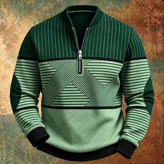 Sudadera de hombre a rayas | cuello alto