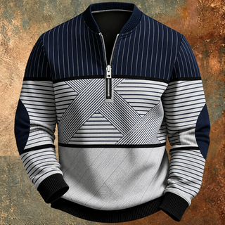 Sudadera de hombre a rayas | cuello alto