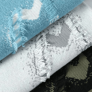 Herren Jacquard Pullover | Fransen Textur