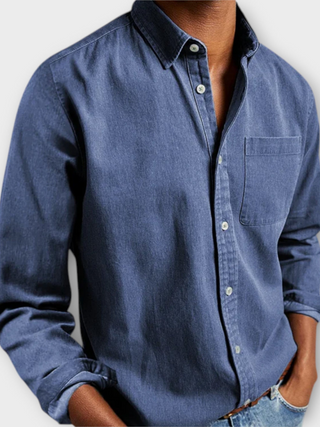 Herren Jeanshemd Mit Brusttasche | Langarm