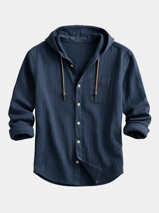 Herren Kapuzen Jeanshemd | Langarm