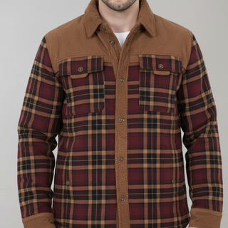 Herren Karierte Hemdjacke | Langarm