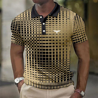 Herren Kariertes Poloshirt Kontrastkragen | Kurzarm