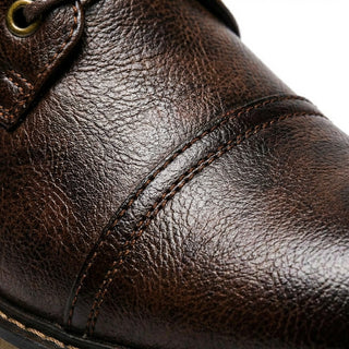 Herren Klassische Winter Lederstiefel Schnürung – Detailansicht