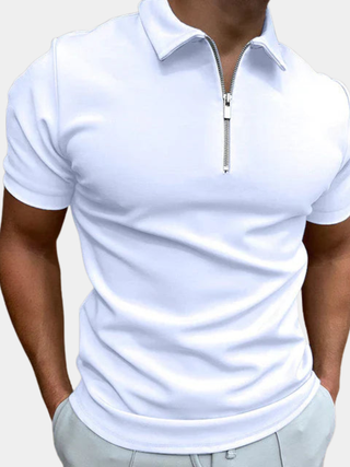 Herren Kurzarm Poloshirt | Reißverschluss