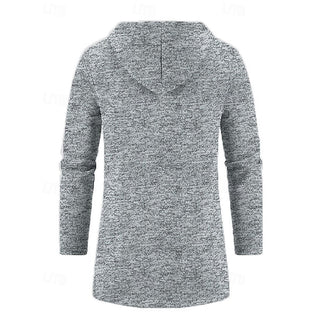 Chaqueta larga con capucha para hombre | Bolsillos con cremallera