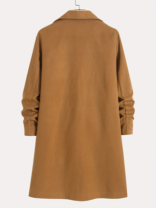 Manteau d’hiver long pour homme | Col à revers