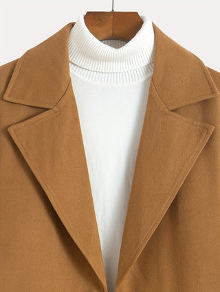 Manteau d’hiver long pour homme | Col à revers