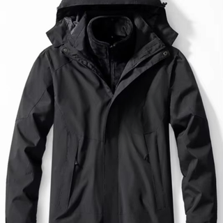 Herren Outdoorjacke Farbblock | Abnehmbare Kapuze