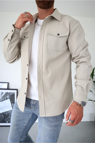 Herren Overshirt Hemdjacke | Mit Brusttaschen