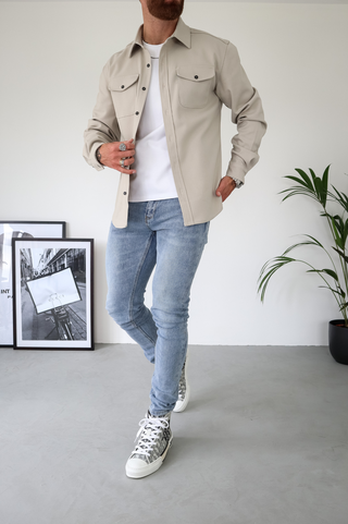 Herren Overshirt Hemdjacke | Mit Brusttaschen