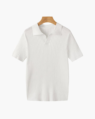Herren Poloshirt Gerippt | Kurzarm
