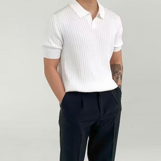 Herren Poloshirt Gerippt | Kurzarm