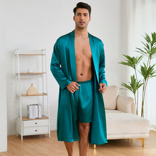 Peignoir en satin pour homme | Coupe ouverte