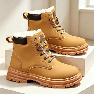 Herren Schnür Winterstiefel Plateau – Detailansicht