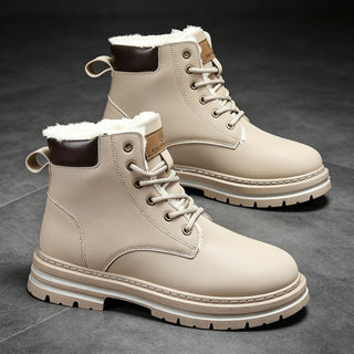 Herren Schnür Winterstiefel Plateau – Detailansicht