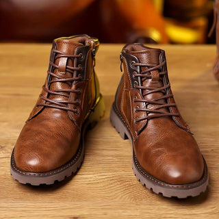 Botines de hombre con cordones | cremallera lateral