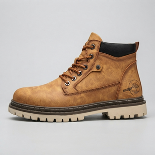 Herren Robuste Schnürstiefelette | Profilsohle