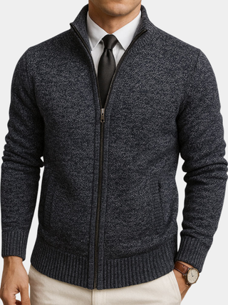 Herren Strickjacke Mit Reißverschluss | Stehkragen