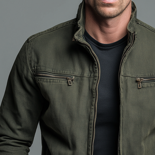 Herren Übergangsjacke Stehkragen | Reißverschluss