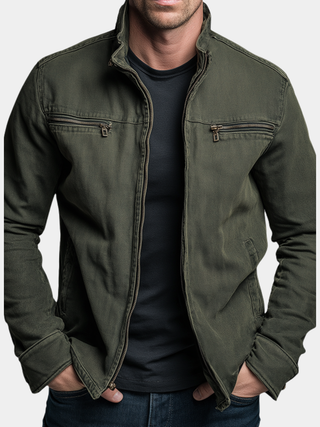 Herren Übergangsjacke Stehkragen | Reißverschluss
