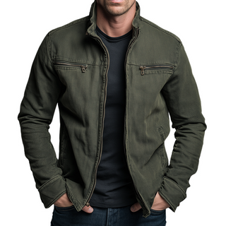 Herren Übergangsjacke Stehkragen | Reißverschluss