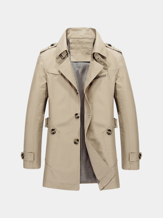 Veste trench-coat de mi-saison homme | Patte de boutonnage classique