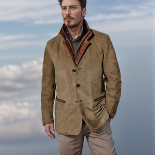 Herren Vintage Wildlederjacke | Blazer