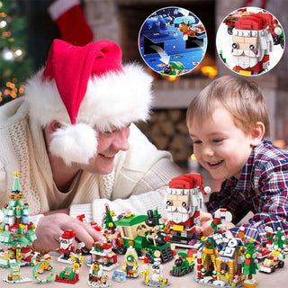 Vánoční adventní kalendář se stavebnicí | 14 v 1 stavební hračka