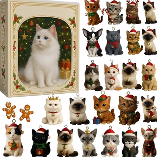 Herren Weihnachtsbaumschmuck Katzen | Christbaumschmuck Set