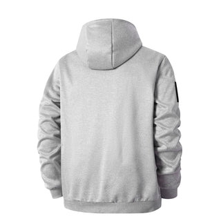 Herren Winter Fleecejacke Kapuze – Detailansicht