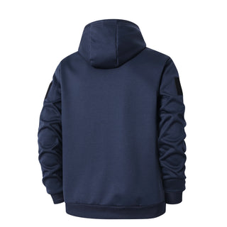 Herren Winter Fleecejacke Kapuze – Detailansicht