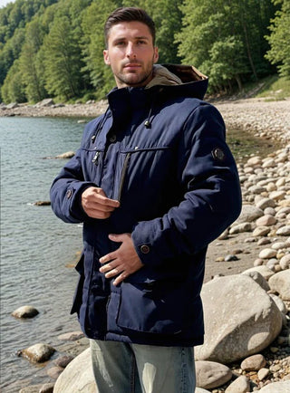 Herren Winter Outdoorjacke | Abnehmbare Kapuze