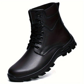Botines de invierno para hombre con cordones | Cremallera lateral