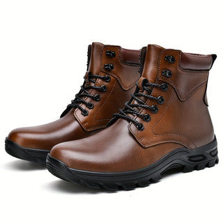 Botines de invierno para hombre con cordones | Cremallera lateral